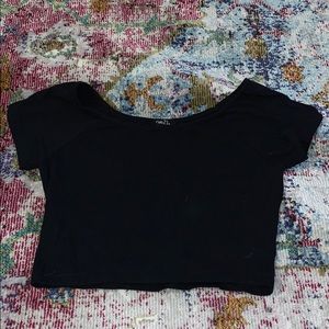 Black crop top